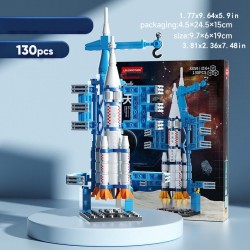 Aviation Spaceport Model Space Shuttle Rocket Launch Center Construction Building Blocks Spaceship KIDS Bricks Creative Toys