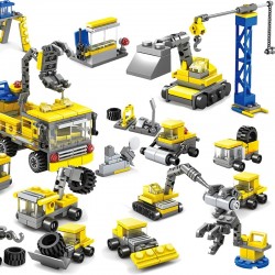 City Constrction Team Building Blocks Set, Toys City Building Team Model Assembly,For Kids Toddlers,Compatible With
